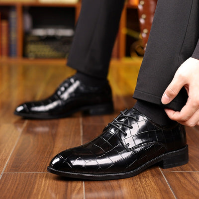 Zapatos Casuales de Cuero para Hombre Talla Grande Transpirables