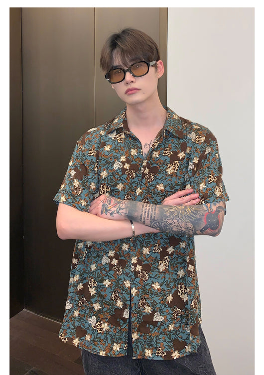 Camisa Suelta de Manga Larga con Solapa para Hombre - Image 16
