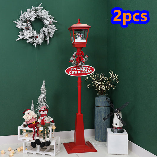 Decoración Navideña Iluminada: Papá Noel, Muñeco de Nieve y Árbol con Efecto Nieve - Image 9