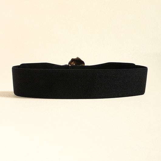 Cinturón Elástico para Mujer con Hebilla Floral Dorada - Accesorio Elegante para Vestidos - Image 7