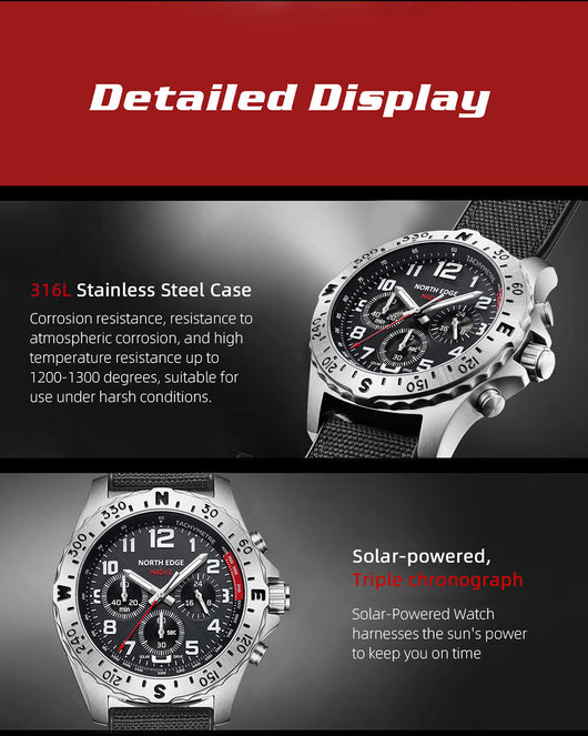 Reloj Deportivo Solar de Acero Inoxidable con Pantalla Digital - Image 14
