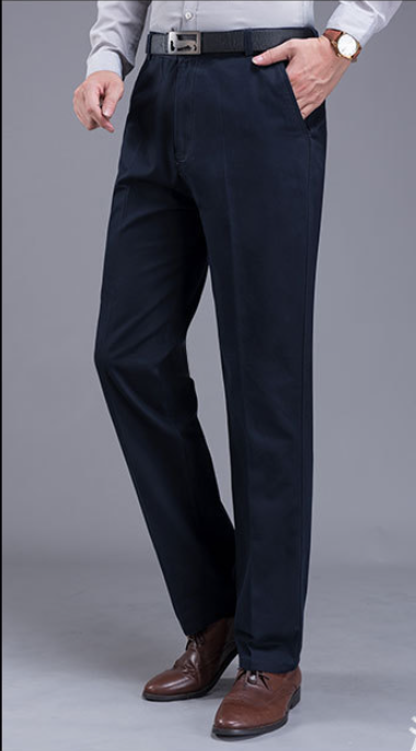 Pantalones de Cintura Alta para Hombre Maduro - Corte Recto Clásico - Image 10