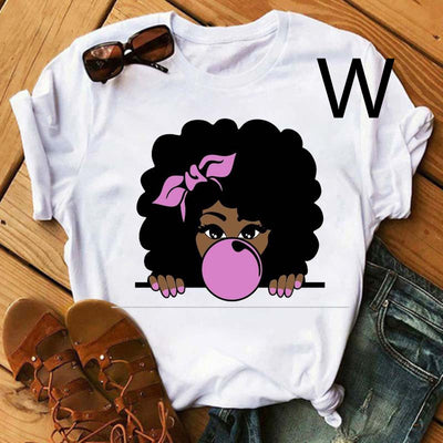 Camiseta Estampada Mujer African Black Girl - Manga Corta - Image 51