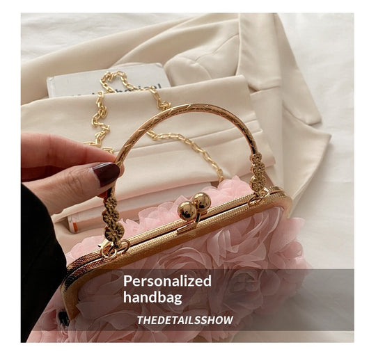 Bolso Elegante para Mujer con Patrón de Rosas y Detalle de Cadena - Image 12