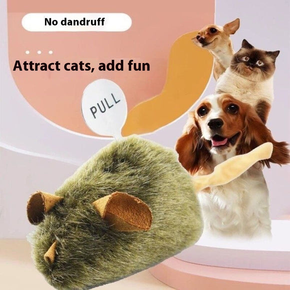 Juguete Interactivo para Gatos Ratón de Peluche con Sonido Realista