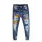 Jeans Ajustados Estampados para Hombre - Diseño Moderno y Juvenil