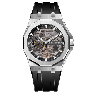 Reloj Mecánico Automático Luminoso con Correa de Silicona Hueca - Image 5