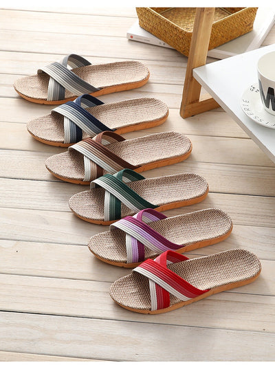 Pantuflas de Lino para Pareja - Cómodas para Casa con Suela Gruesa - Image 19
