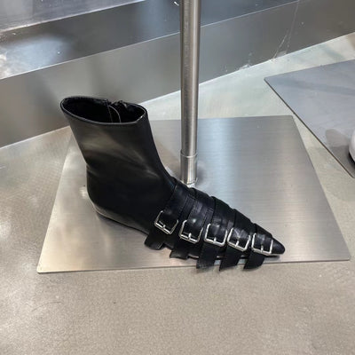Botas Tobilleras Puntiagudas con Hebilla y Cierre - Image 8