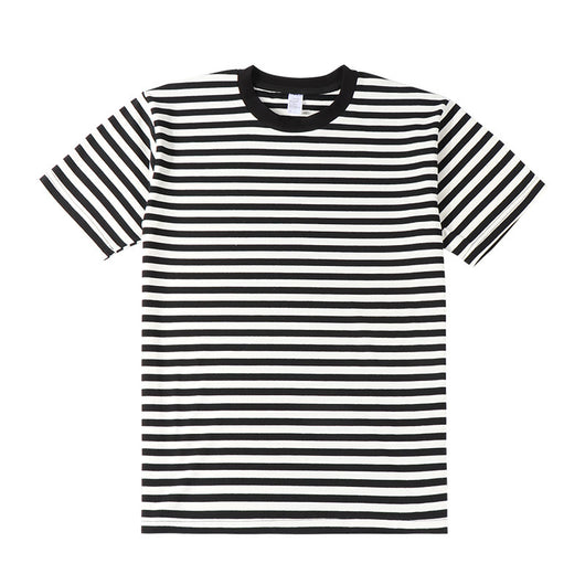 Camiseta Hombre a Rayas Manga Corta Ajuste Relajado Versátil - Image 7