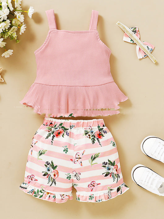 Conjunto Infantil de Algodón con Tirantes Estampados - Estilo Europeo - Image 12