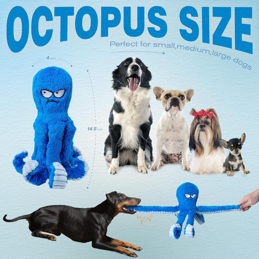Juguete Masticable Resistente para Perros Grandes - Juguete Interactivo con Sonido Crujiente y Cuerda