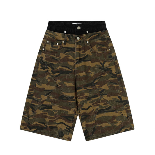 Shorts Cómodos Camuflaje Unisex Corte Relajado