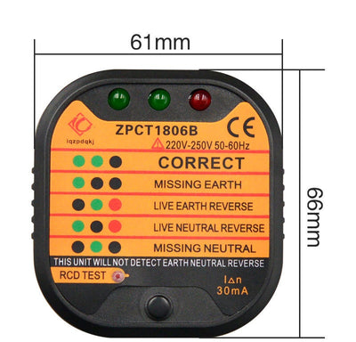 Probador de Enchufes con Detector de Polaridad y Fugas a Tierra - Image 9