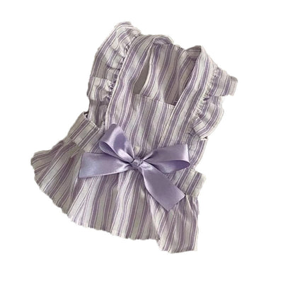 Vestido Princesa para Perro con Mangas Volantes y Rayas Adorables - Image 5