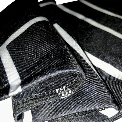Pantalones Cropped Negros con Estampado Rectangular para Mujer - Image 5