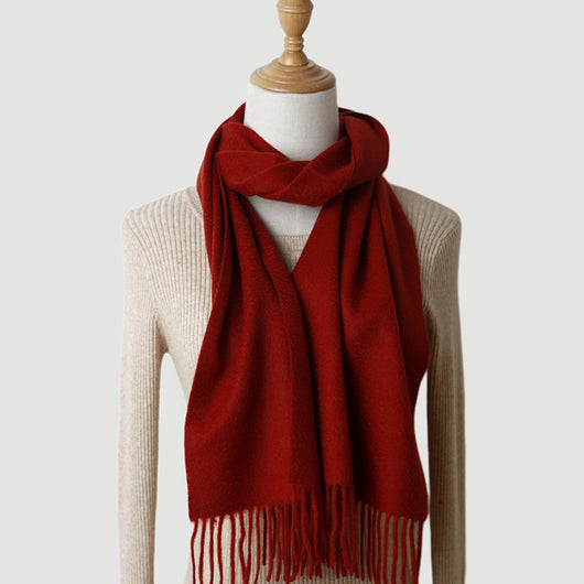 Bufanda de Cachemira Pura Colores Sólidos para Otoño e Invierno - Image 25