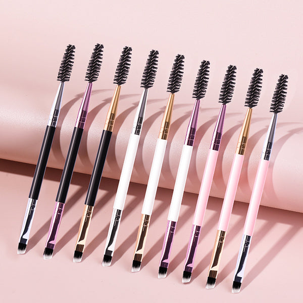 Brocha Doble para Cejas con Espiral Angular