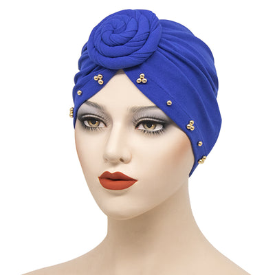 Bandana Sombrero Floral con Base de Placa Perlas para Mujer - Image 9