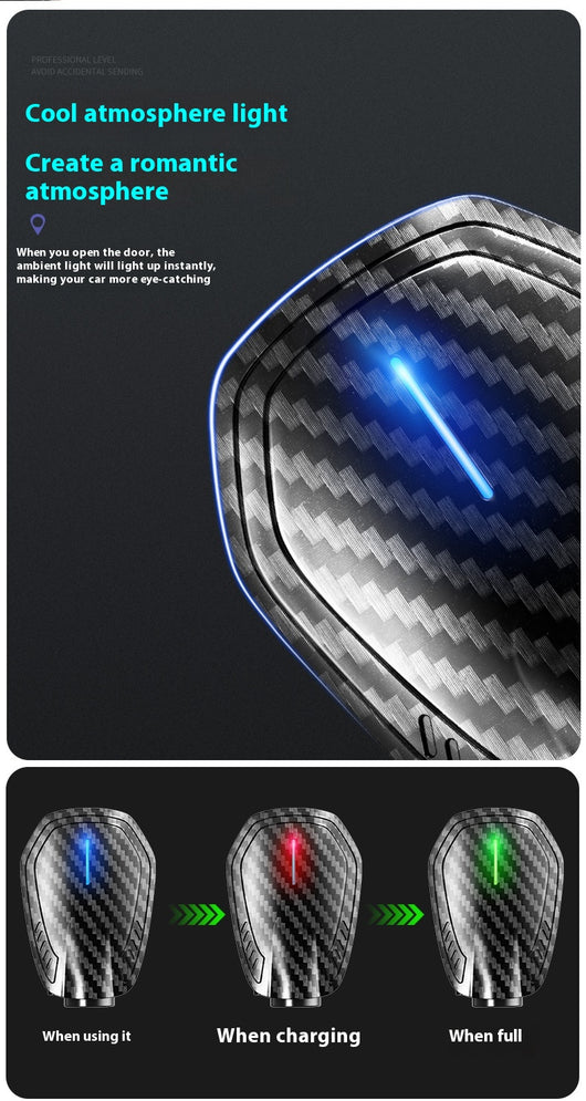 Luz de Cortesía LED con Sensor de Movimiento y Patrón Fibra de Carbono - Image 10
