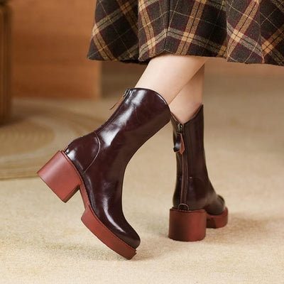 Botas Martin con Tacón Grueso Slim - Versátiles para Cualquier Ocasión - Image 5