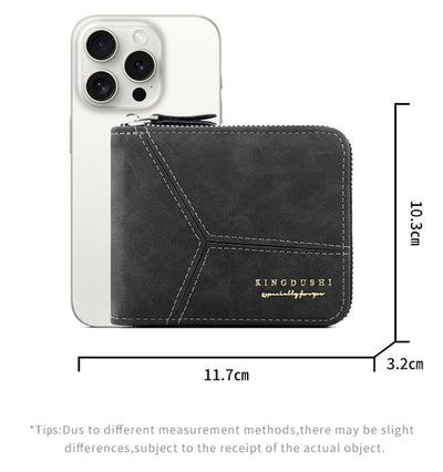 Billetera Corta para Hombre con Costuras Mate y Múltiples Compartimentos - Image 9
