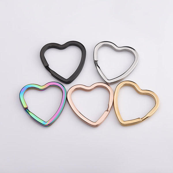 Llavero de Corazón Melocotón en Acero Inoxidable para Parejas - Colgante Personalizable