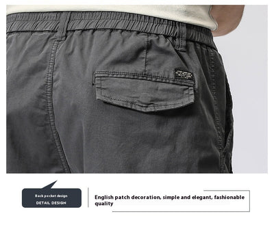 Pantalones de Trabajo Casual Cintura Elástica Hombre Algodón Puro Bolsillos Múltiples - Image 12