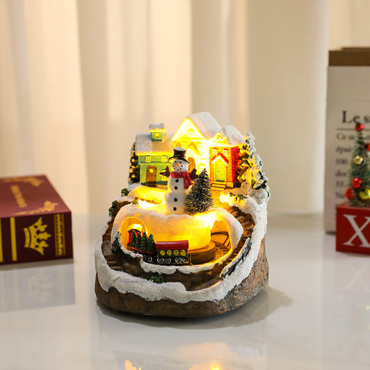 Adorno Musical Navideño Giratorio con Luz Luminosa en Resina - Image 19