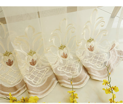 Cortinas Europeas de Lujo con Bordado Hueco de Flores para Sala de Estar - Image 15