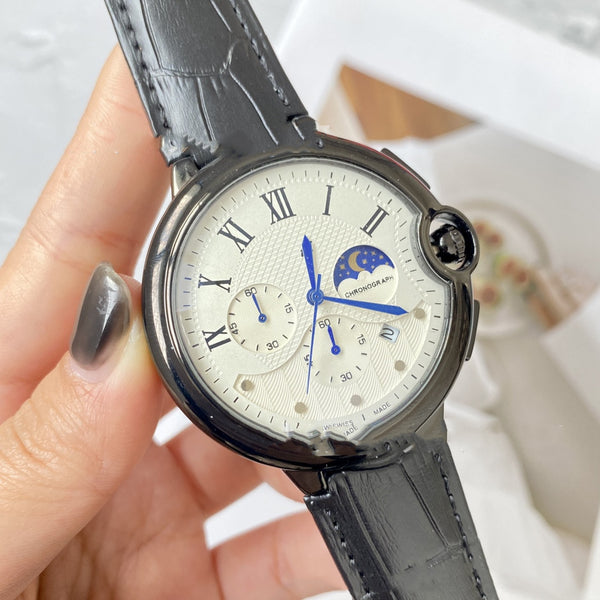 Reloj de Negocios Casual con Calendario y Tres Agujas