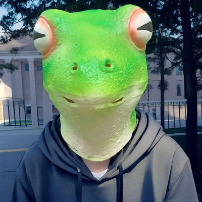 Máscara de Rana de Látex para Halloween - Disfraz de Animal Realista - Image 10