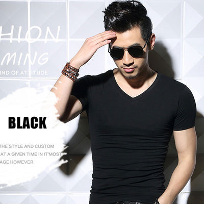 Playera Básica de Verano para Hombre - Colores Sólidos - Image 12