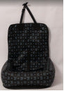 Brown and white patterned pet car seat with black trim and handles, designed for comfortable and secure pet travel. - Image 6