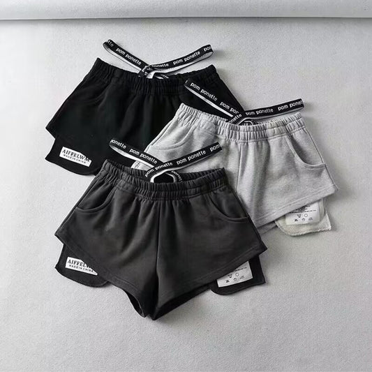 Shorts Deportivos de Cintura Alta para Mujer