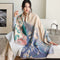 Bufanda de Cachemira Elegante Estilo Nacional Reversible Jacquard Doble Cara