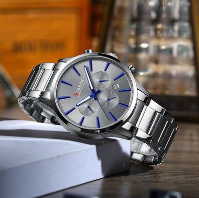 Reloj de Negocios Impermeable para Hombre con Calendario de Seis Manecillas - Image 21