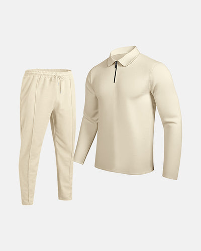 Traje Casual Completo para Hombre con Textura Waffle y Cierre - Image 13