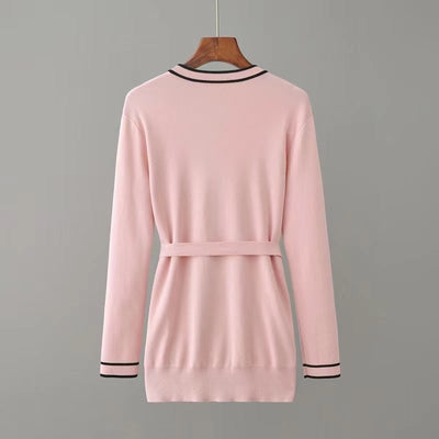 Conjunto de Cardigan y Pantalón Palazzo: Elegancia Fluida con Cintura Ajustable - Image 3