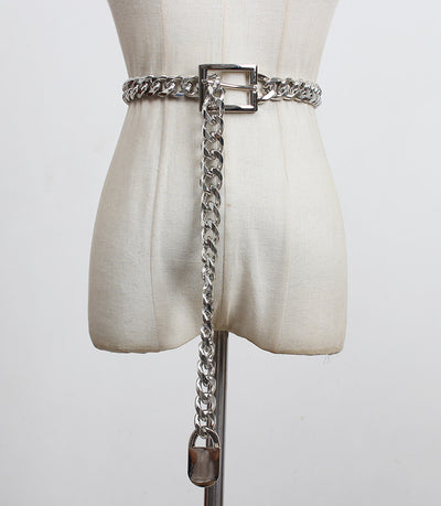 Cinturón de Cadena Gruesa para Mujer Estilo Coreano con Hebilla Hueca - Image 9