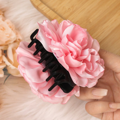 Pinza Camellia Satinada Minimalista Grande