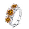 Moissanite Ring Advanced Sense Ring Ornament US Tamaño 5 4 Karat Champagne Dorado