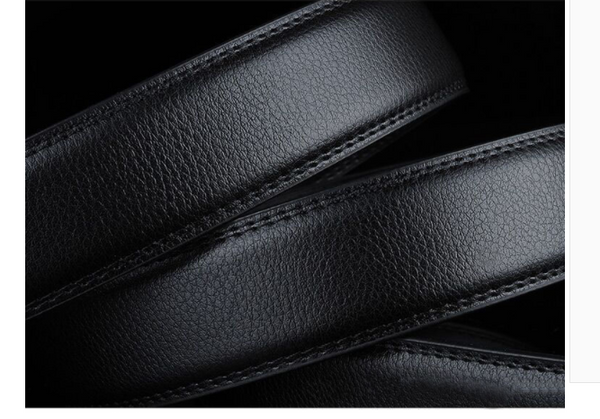 Cinturón de Cuero Genuino con Hebilla Automática para Hombre