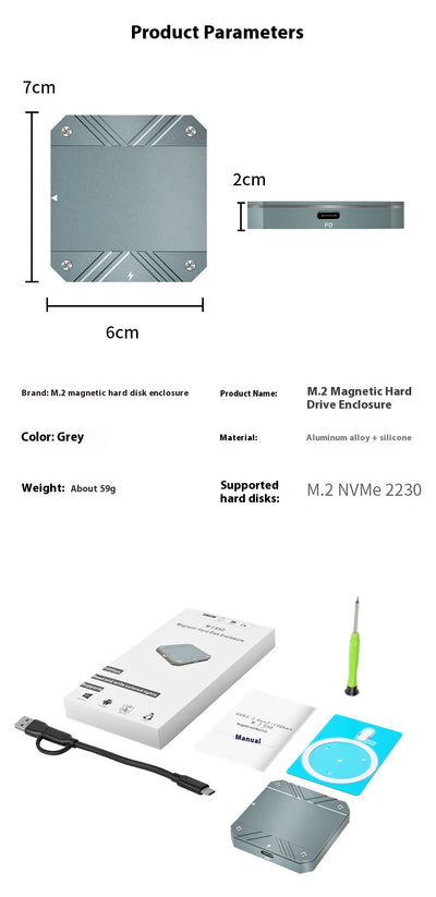 Carcasa Magnética para SSD M.2 NVMe 10Gbps con Iluminación RGB Dinámica - Image 7