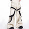 Pantalones Casuales de Invierno con Malla Calada y Detalles Patchwork