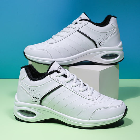 Zapatillas Deportivas para Mujer de Cuero con Suela Gruesa y Transpirabilidad - Image 3