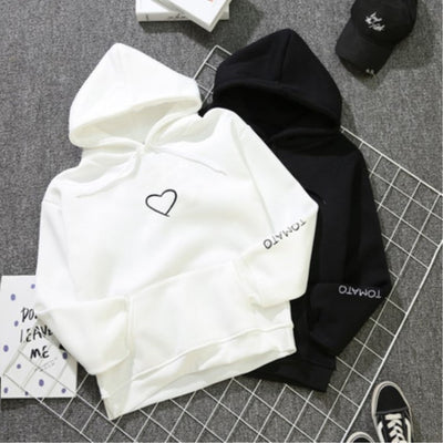 Sudadera con Capucha Love Bordado - Pullover Polar de Moda - Image 9