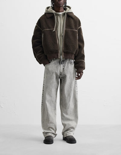Chaqueta Polar Casual con Solapa para Hombre - Image 9
