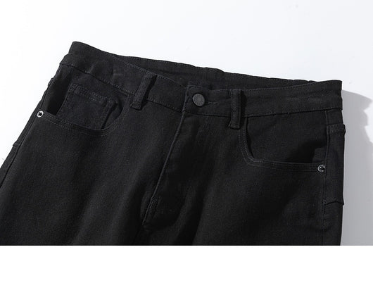 Jeans Negros Rotos Estilo Urbano para Hombre - Image 16