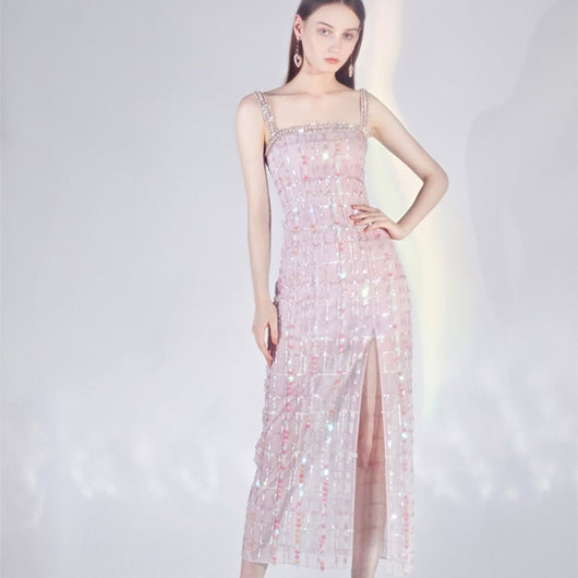 Vestido de Moda con Tirantes Ajustables para Mujer